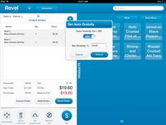 Auto gratuity feature on the