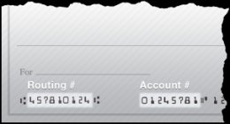 Routing # and account # on a check