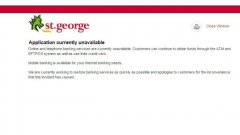 The message that greeted customers on Monday afternoon.