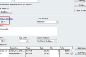 QuickBooks cost of Goods Sold