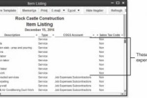 QuickBooks cost of goods sold report