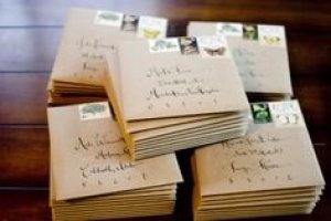 Square envelope postage